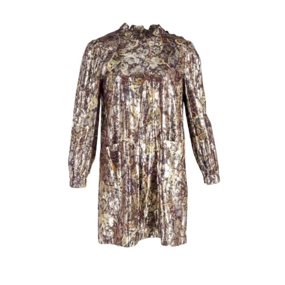 NWOT Ba+Sh Chiba gold mini dress, size M - Picture 4 of 15